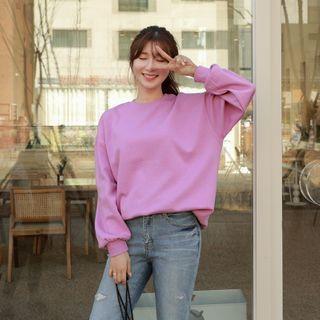 Letter-patched Boxy Sweatshirt