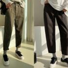Smock-waist Pigment Baggy Pants