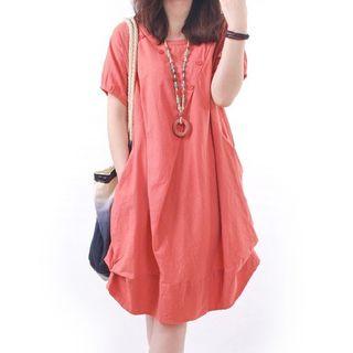 Short-sleeve Balloon Dress