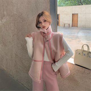 Long-sleeve Knit Top / Straight Leg Pants