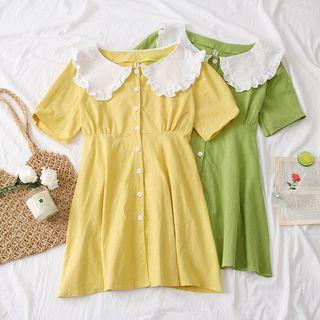 Peter Pan-collar Mini Shirtdress
