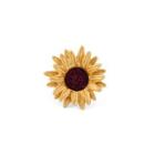 Fashion And Elegant Plated Gold Enamel Sunflower Brooch Golden - One Size
