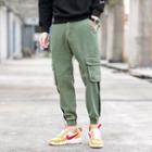 Contrast Trim Tapered Cargo Pants