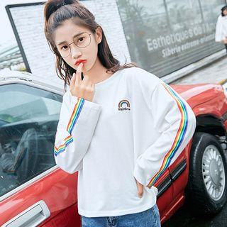 Rainbow Embroidered Pullover