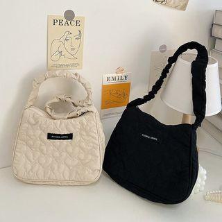 Heart Quilted Shoulder Bag