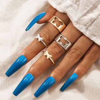 Couple Matching Butterfly Ring Set