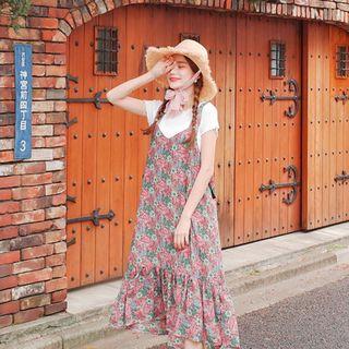 Sleeveless Tie-side Floral Dress