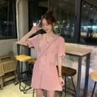 Tie-sleeve Gather Waist Wide-leg Playsuit