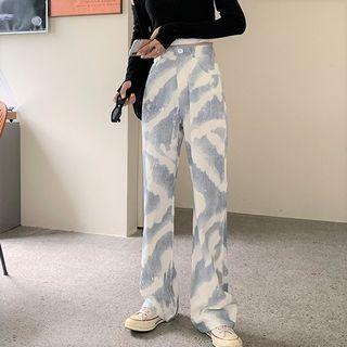 Tie-dyed High Waist Straight Leg Pants