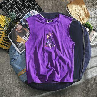 Sleeveless Sneaker Print T-shirt