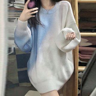 Gradient Sweater White & Blue - One Size