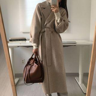 Long Wrap Wool Coat