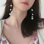 Faux Pearl Dangle Earring 1 Pair - S925 Silver - One Size