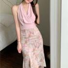 Halter Top / Floral Print Skirt