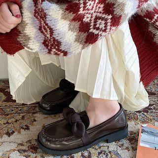 Bow Plain Loafers