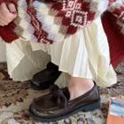 Bow Plain Loafers