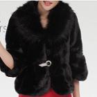 3/4-sleeve Furry Thick Jacket