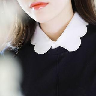 Contrast-collar Seam-front Top