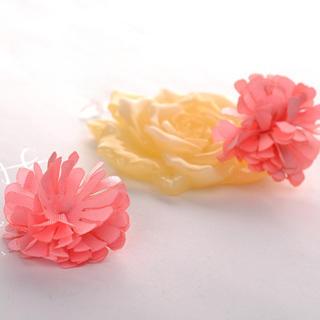 Pink Flower Earrings  Pink - One Size