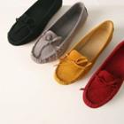 Ribbon Suedette Driving Loafers