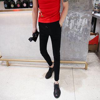 Drawstring Waist Skinny Pants