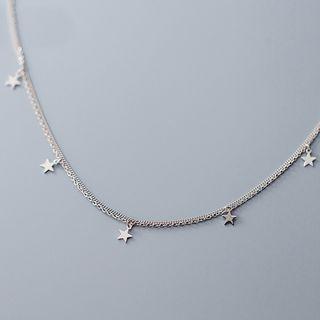 925 Sterling Silver Star Layered Necklace As Shown In Figure - One Size