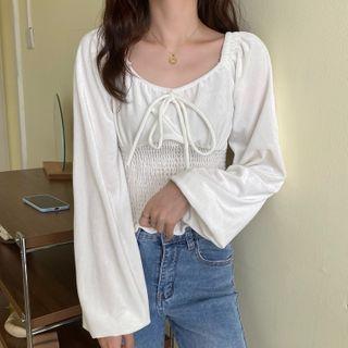Smocked Panel Blouse