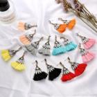 Faux Crystal Fringed Drop Earring