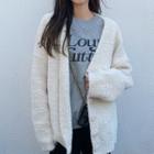 Fluffy Button-up Jacket / Sweatshirt