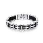Fashion Personality Cross Geometry 316l Stainless Steel Bracelet Silver - One Size