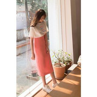 Plain H-line Long Skirt