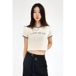 Letter Ringer Cropped T-shirt