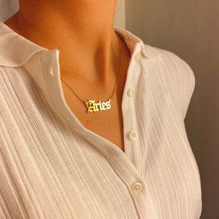 Star Sign Lettering Necklace