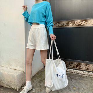 Knit Crop Top / Plain Shorts