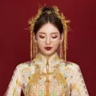 Chinese Wedding Fringe Earring / Necklace / Face Veil / Hair Pin / Set