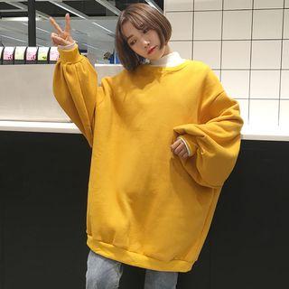 Balloon-sleeve Loose-fit Pullover