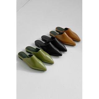 Pointy-toe Stitched Mules