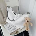 Chain Faux Leather Tote Bag