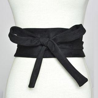 Lace-up Fabric Wide Belt