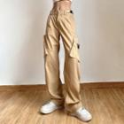 Snap Buckle Loose Fit Cargo Pants