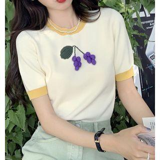 Short-sleeve Jacquard T-shirt
