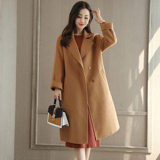 Waist-tied Lapel Laced Coat