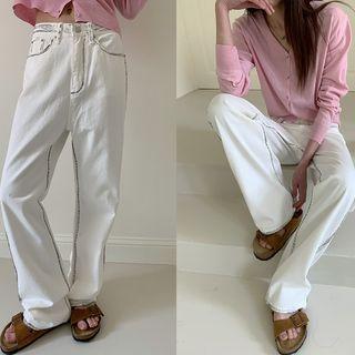 Paint-stain Wide-leg Pants