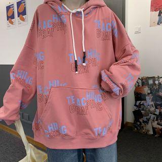 All Over Lettering Hoodie