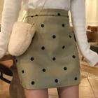Mini Dotted A-line Skirt
