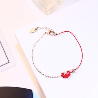 Alloy Cloud Red String Bracelet Red - One Size