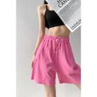 Drawstring-waist Cotton Shorts In 10 Colors