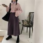 Turtleneck Long-sleeve T-shirt / Plain Shirt / Corduroy Pants