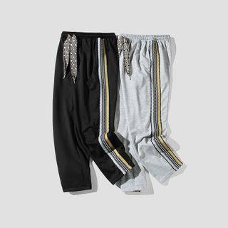Patterned Embroidered Wide Leg Pants