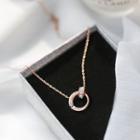 Alloy Hoop Pendant Necklace Alloy Hoop Pendant Necklace - One Size